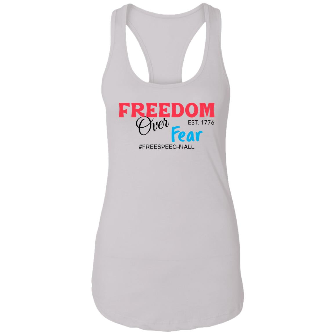 Freedom Over Fear Ladies Ideal Racerback Tank