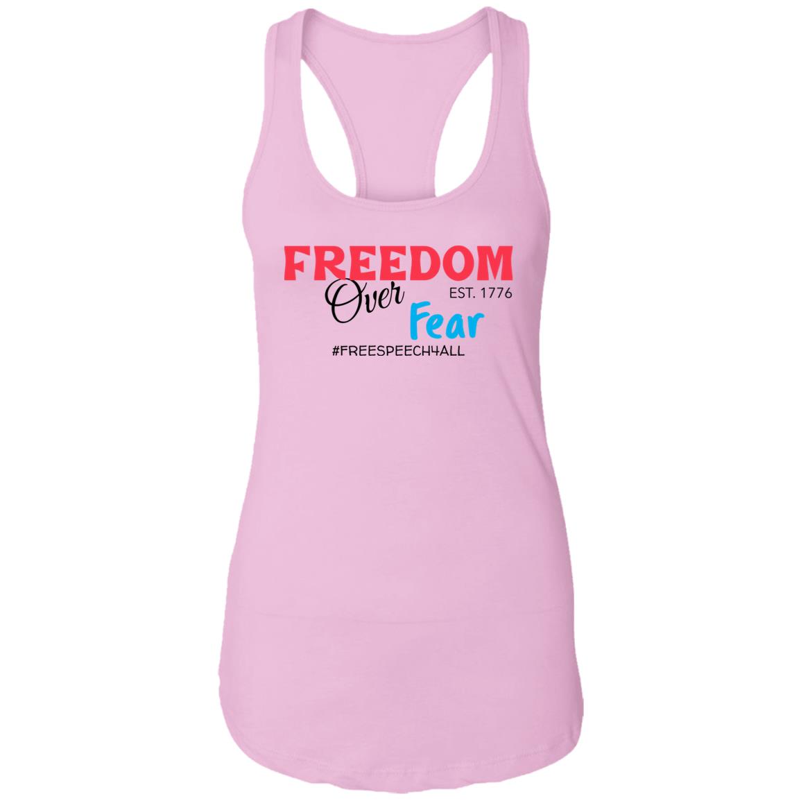 Freedom Over Fear Ladies Ideal Racerback Tank