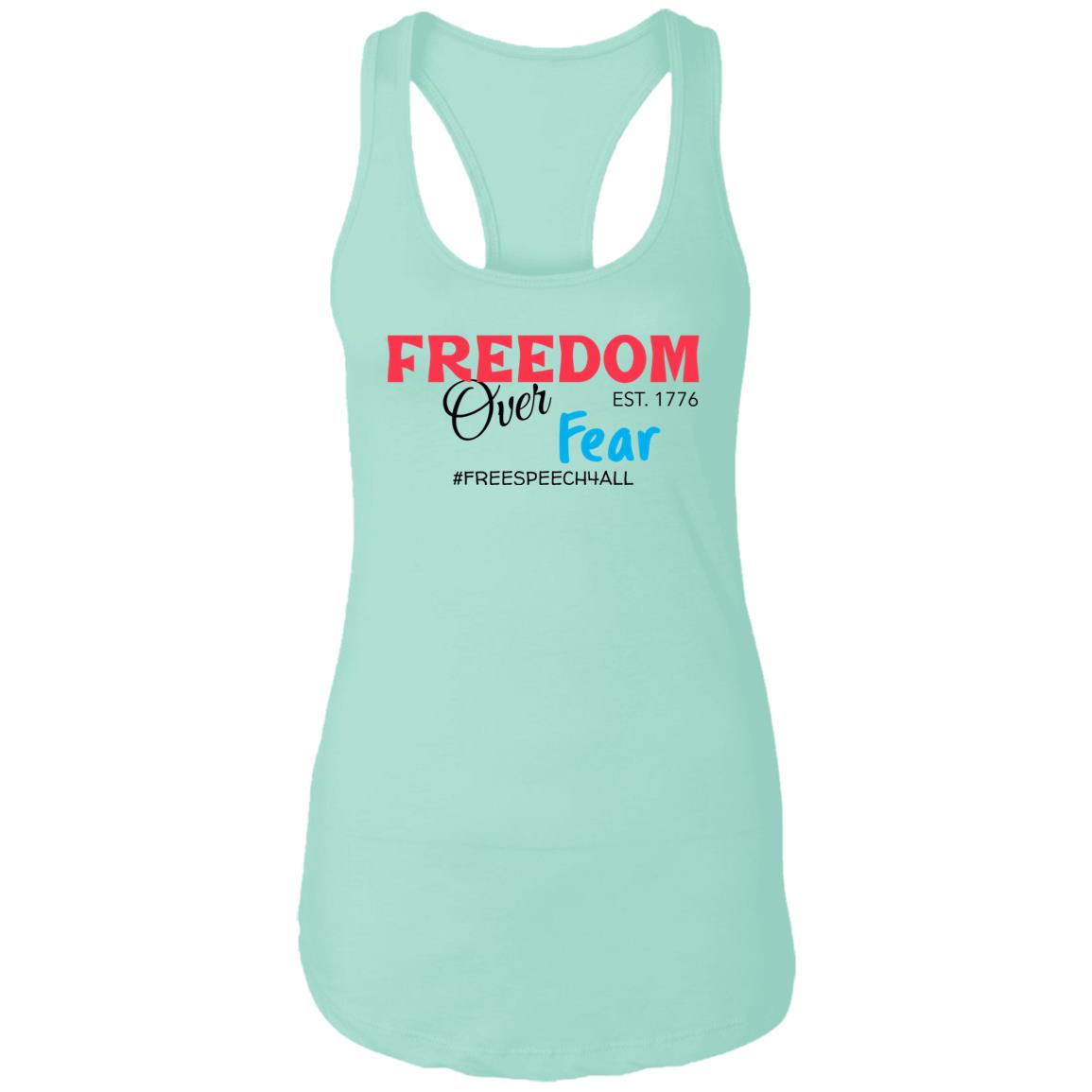 Freedom Over Fear Ladies Ideal Racerback Tank
