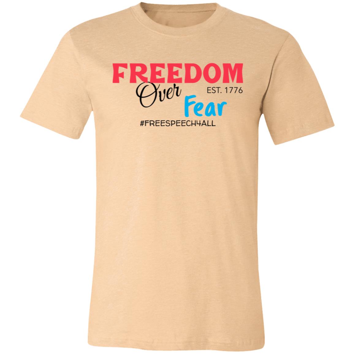 Freedom Over Fear Unisex Jersey Short-Sleeve T-Shirt