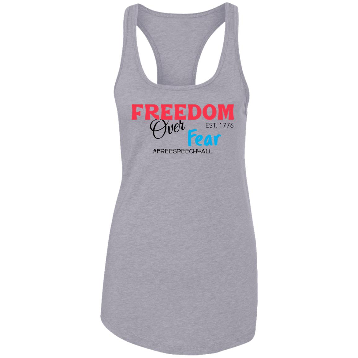 Freedom Over Fear Ladies Ideal Racerback Tank