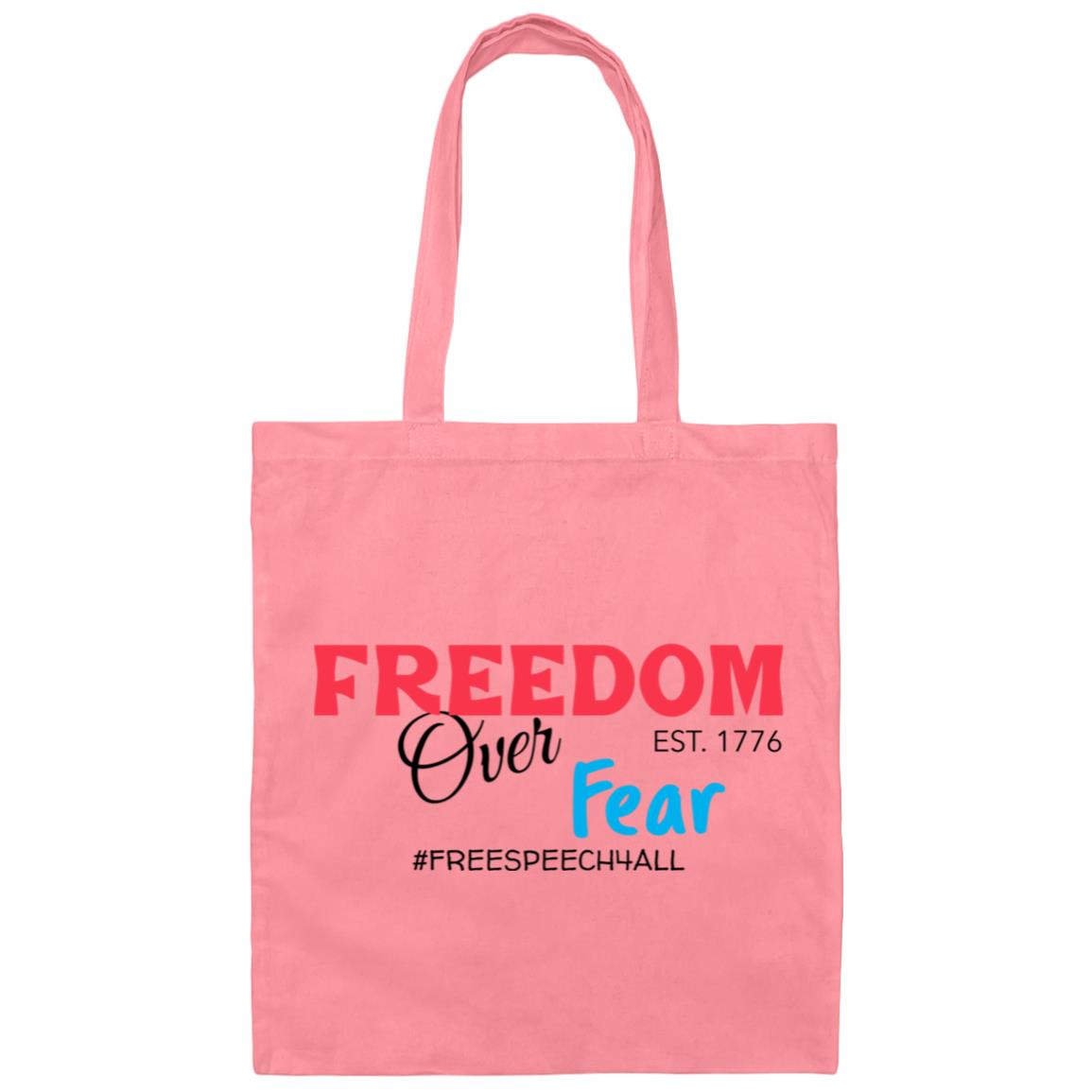 Freedom Over Fear Canvas Tote Bag