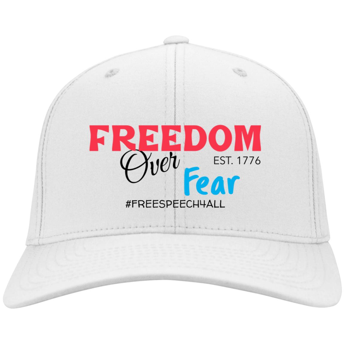 Freedom Over Fear Embroidered Flex Fit Twill Baseball Cap