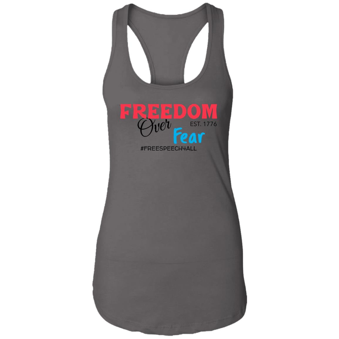 Freedom Over Fear Ladies Ideal Racerback Tank
