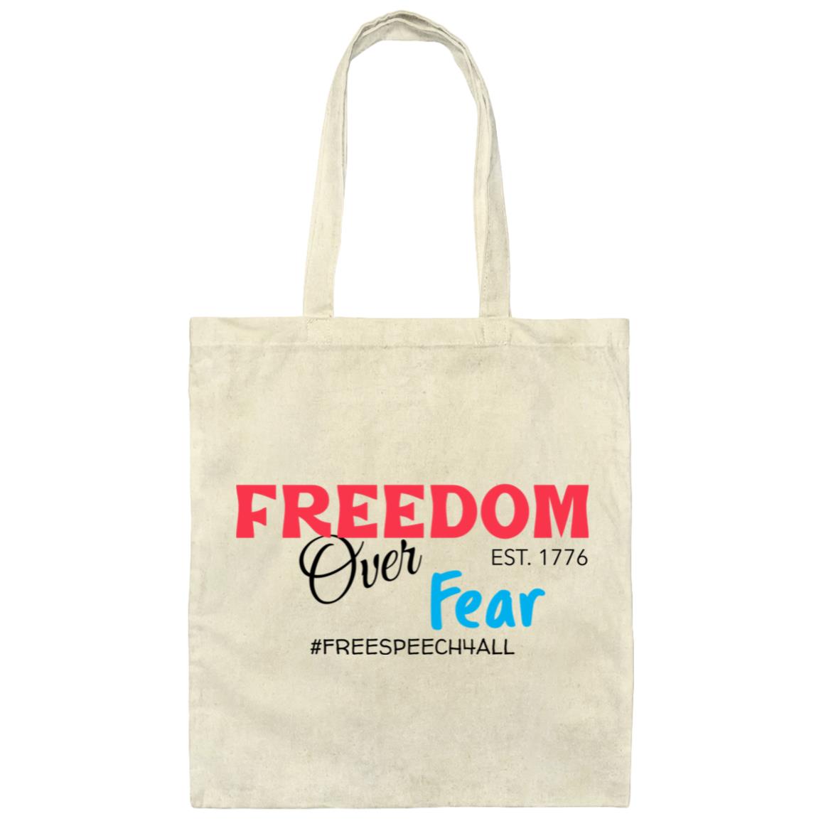 Freedom Over Fear Canvas Tote Bag